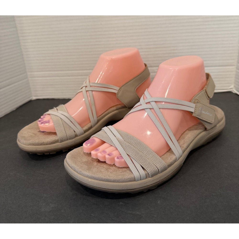 Skechers Reggae Slim Sunnyside 2.0 Memory Foam Boho Adjustable Strappy Sandals 8